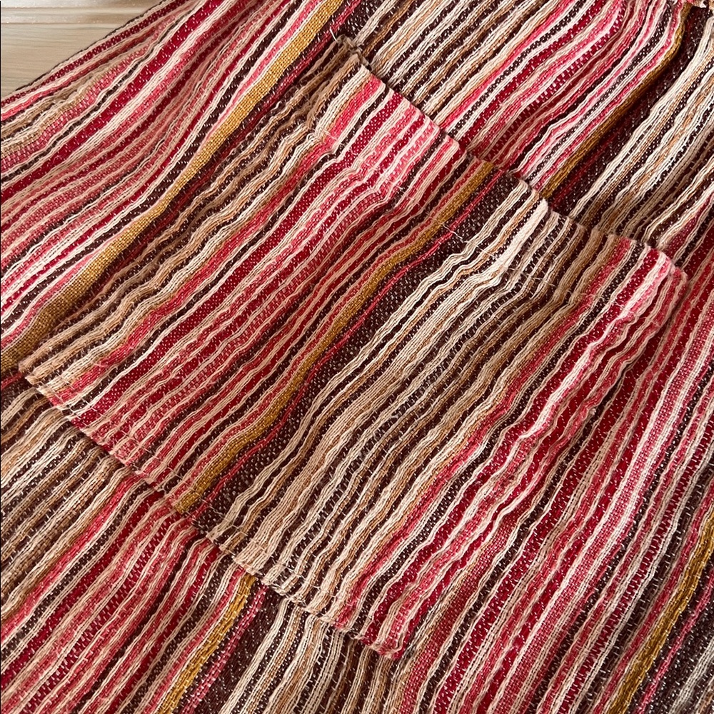 Sundance Striped Cuffed Gauzy Pull on Pants Medium 
Resort Indian Cotton - Picture 12 of 13